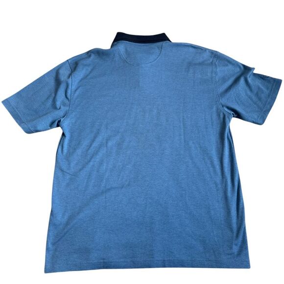 Haggar Performance Wear Cool 18 Polo Men's Large Blue Outdoors Minimalist - Picture 3 of 5